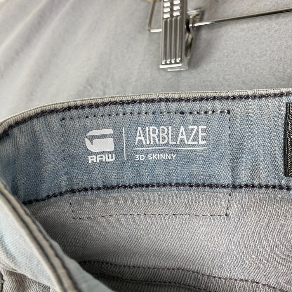 G-Star Raw Airblaze 3D Skinny Jeans Mens 34x32 light Stretch Faded Moto Denim - Picture 6 of 15